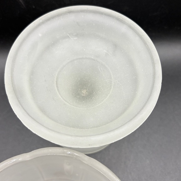 Vintage Satin Frosted Glass Pedestal Fairy Lamp Fairy Light Candle Holder Decor - Picture 5 of 10